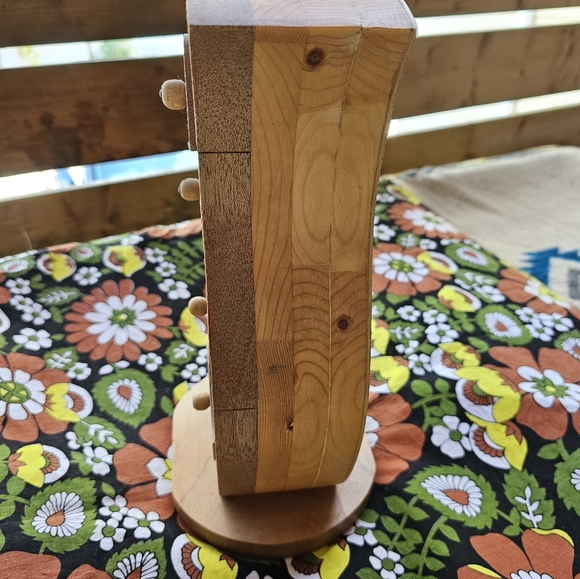 Vintage Handcrafted Wooden Wonky Jewelry/Trinket Box - Picture 4 of 6